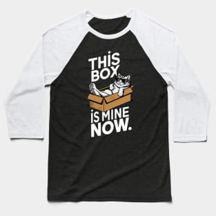 Cat in box Baseball T-Shirt